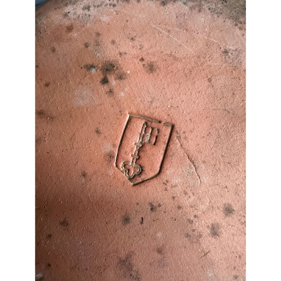 Longwy Pottery France vtg earthenware glazed pot, planter, or bowl with handles - Picture 7 of 7